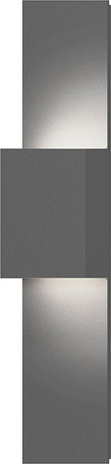 Sonneman 7108.74-WL Flat Box Modern Textured Gray LED Lighting Wall Sconce