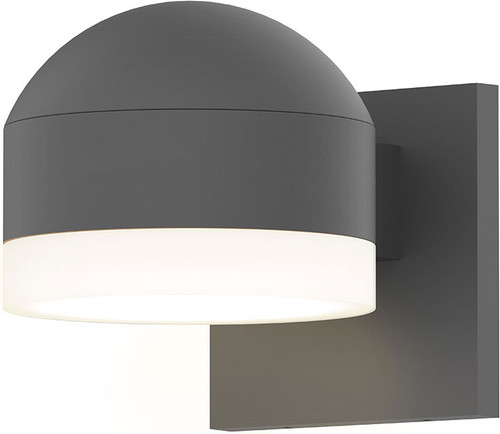 Sonneman 7300.DC.FW.74.WL REALS Contemporary Textured Gray LED Outdoor Wall Sconce