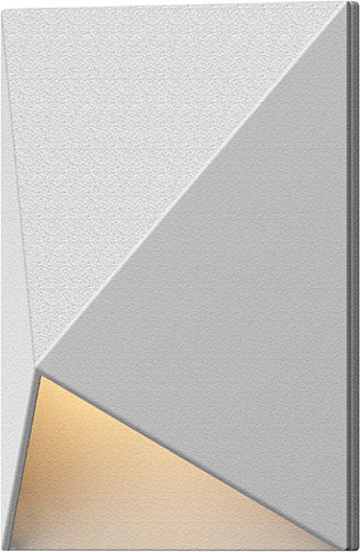 Sonneman 7320.98.WL Triform Compact Modern Textured White LED Exterior Wall Sconce Light