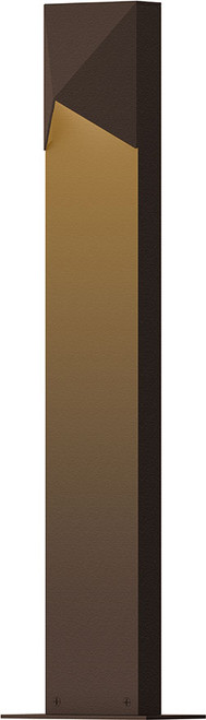 Sonneman 7322.72.WL Triform Compact Contemporary Low Voltage Textured Bronze LED Outdoor Bollard Landscape Light Fixture