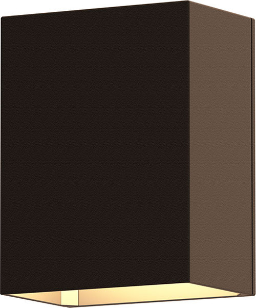 Sonneman 7340.72.WL Box Contemporary Textured Bronze LED Outdoor Wall Mounted Lamp