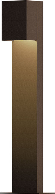 Sonneman 7342.72.WL Box Modern Low Voltage Textured Bronze LED Exterior Bollard Landscaping Light