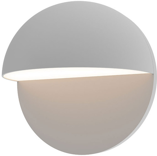 Sonneman 7472.74-WL Mezza Cupola Modern Textured Gray LED Exterior 8" Wall Light Fixture