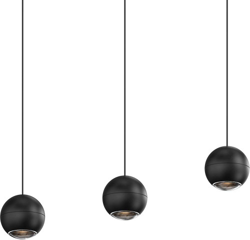 Sonneman 7506.97 Hemisphere Modern Textured Black LED Multi Hanging Light