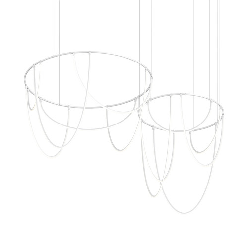 Sonneman SLS4243-W Suspenders Contemporary Satin White LED Multi Pendant Lighting Fixture