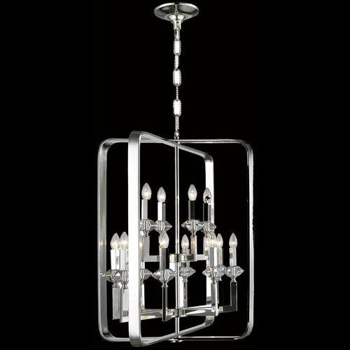 StarFire Crystal 1528CH Bristol Chrome Foyer Lighting Fixture