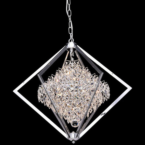 StarFire Crystal 5803CH Cluster Chrome 29" Hanging Light
