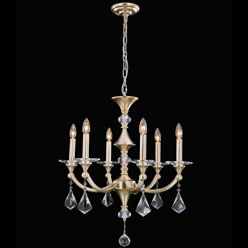 StarFire Crystal 6924SL Sovereign Antique Silver Leaf Chandelier Lamp