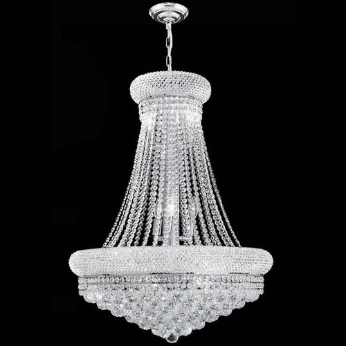 StarFire Crystal 7124CH Empire Chrome 24" Hanging Light
