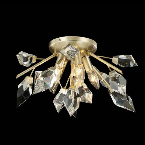 StarFire Crystal 7317GL Venice Gold Leaf Overhead Lighting Fixture
