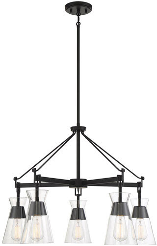 Savoy House 1-1832-5-89 Lakewood Modern Matte Black Chandelier Lighting