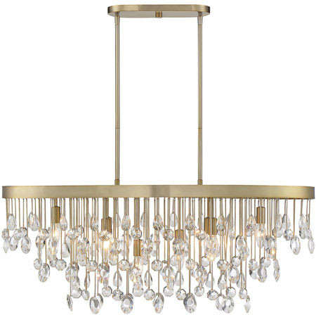Savoy House 1-1847-8-127 Livorno Noble Brass Kitchen Island Lighting