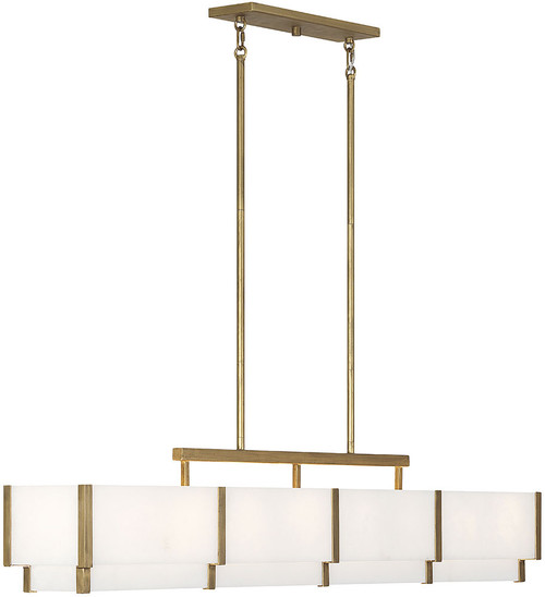 Savoy House 1-2332-8-60 Orleans Distressed Gold 58" Island Light Fixture