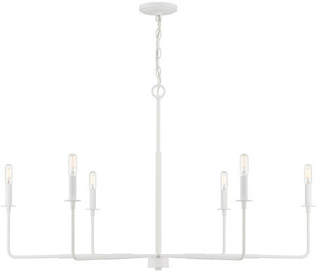 Savoy House 1-2221-6-83 Salerno Contemporary Bisque White Chandelier Light