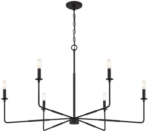Savoy House 1-2221-6-89 Salerno Contemporary  Matte Black Chandelier Light