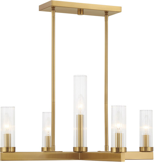 Savoy House 1-2634-5-322 Carina Contemporary Warm Brass Hanging Chandelier