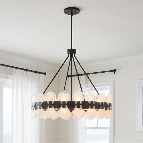Savoy House 1-3605-6-89 Bancroft Modern Matte Black Pendant Light Fixture