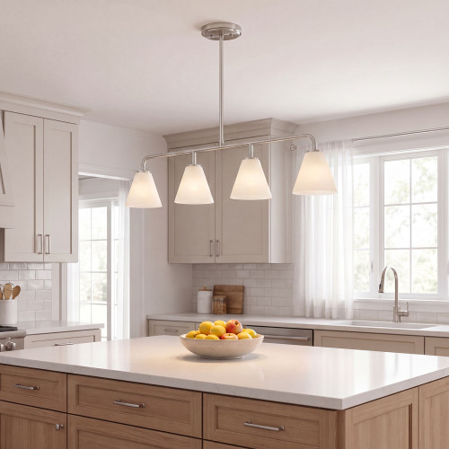 Savoy House 1-4014-4-SN Blair Contemporary Satin Nickel Island Lighting