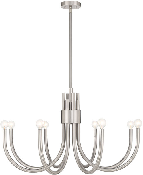 Savoy House 1-6680-8-SN Sorrento Contemporary Satin Nickel Chandelier Light