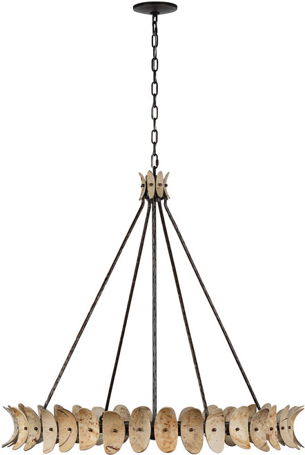 Savoy House 1-8124-8-26 Monarch Modern Champagne Mist with Coconut Shell Pendant Light