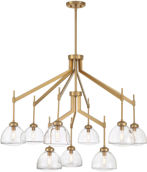 Savoy House 1-9842-9-322 Corbin Modern Warm Brass Lighting Chandelier