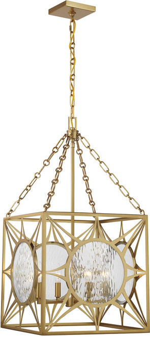 Savoy House 3-5063-4-322 Balfour Contemporary Warm Brass Entryway Light Fixture