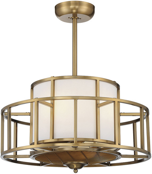 Savoy House 30-FD-126-322 Oslo Modern Warm Brass LED Ceiling Fan