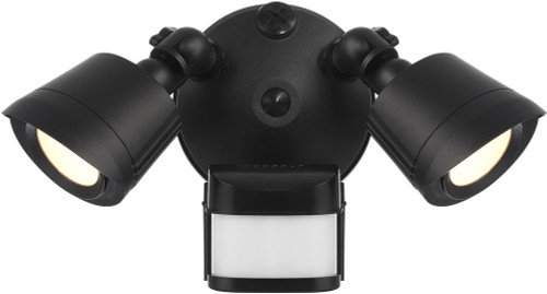 Savoy House 4-FLOOD-MS-A2-3000K-BK Modern Black LED Double Flood Motion Light
