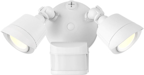 Savoy House 4-FLOOD-MS-A2-3000K-WH Contemporary White LED Motion Sensored Double Flood Light