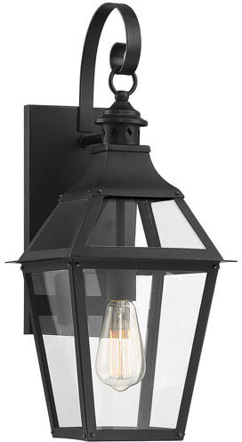 Savoy House 5-721-153 Jackson Black With Gold Highlighted Outdoor Light Sconce