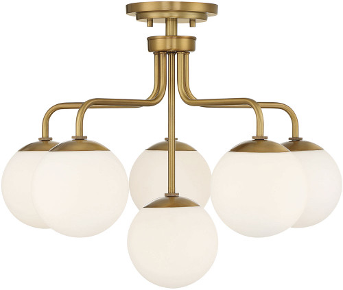 Savoy House 6-1950-6-322 Marco Warm Brass Overhead Light Fixture