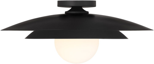 Savoy House 6-5564-1-89 Sherrer Modern Matte Black Ceiling Light Fixture
