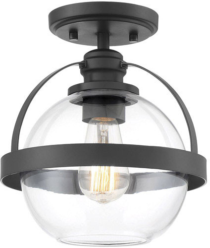 Savoy House 6-7200-1-89 Pendleton Modern  Matte Black Flush Mount Light Fixture