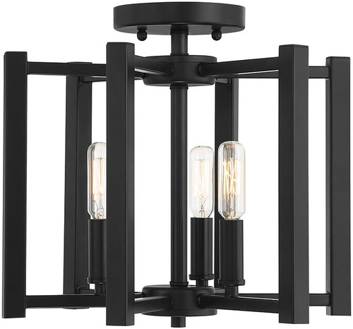 Savoy House 6-7702-3-89 Benson Contemporary  Matte Black Overhead Lighting