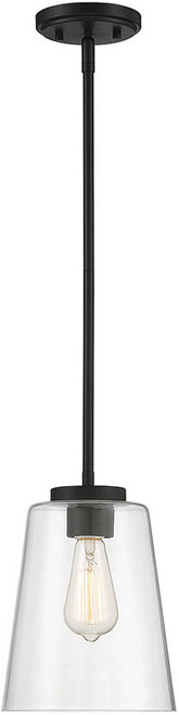 Savoy House 7-1027-1-89 Calhoun Modern  Matte Black Mini Drop Lighting Fixture