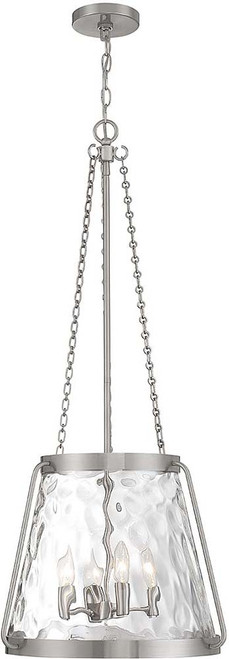 Savoy House 7-1804-4-SN Crawford Modern Satin Nickel 30" Pendant Lamp