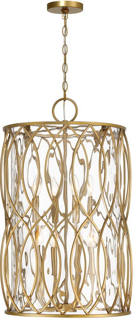 Savoy House 7-2004-8-171 Snowden Modern Burnished Brass Foyer Light Fixture