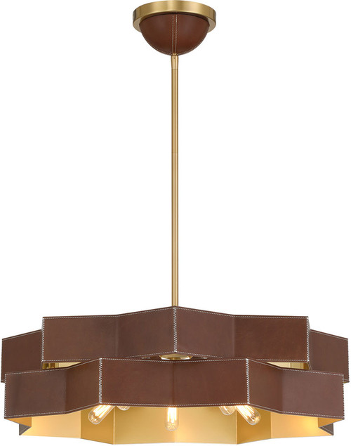 Savoy House 7-2749-5-322 Atherton Contemporary Warm Brass Pendant Light Fixture