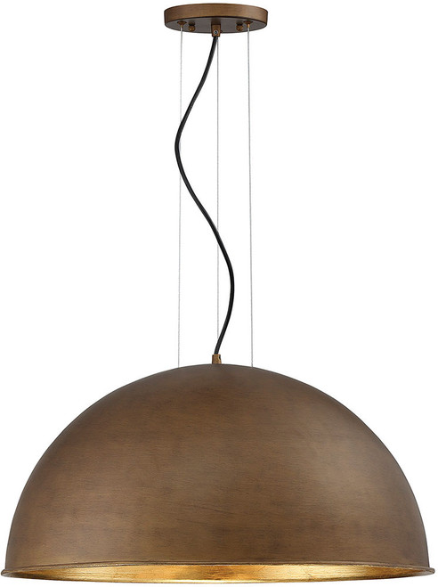 Savoy House 7-5014-3-84 Sommerton Modern Rubbed Bronze w Gold Leaf 24" Drop Ceiling Lighting