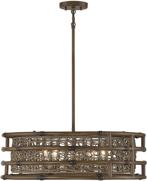 Savoy House 7-7912-5-184 Treviso Grapevine Drum Drop Ceiling Light Fixture