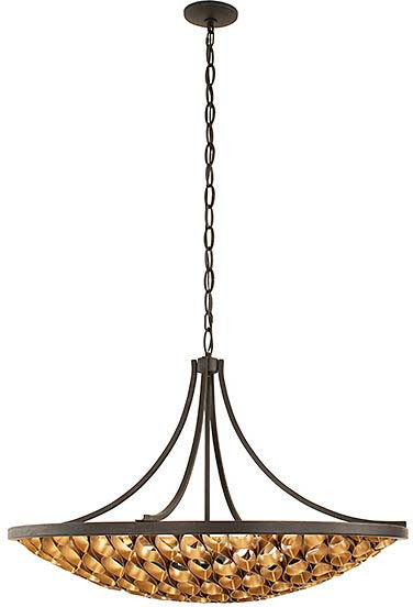 Savoy House 7-9351-8-46 Ventura Contemporary Matte Black and Gold Drop Ceiling Light Fixture
