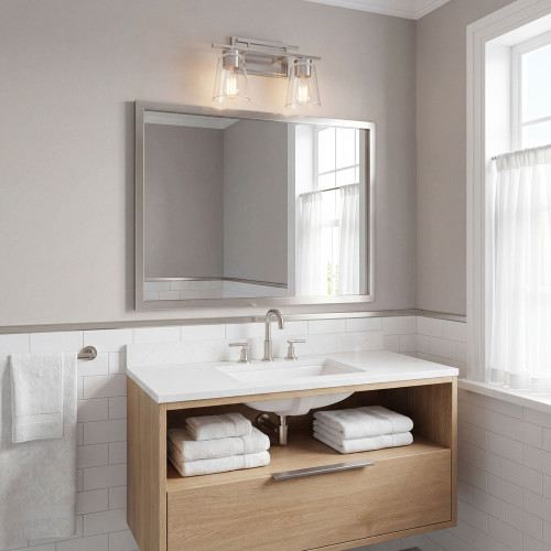 Savoy House 8-1020-2-SN Calhoun Modern Satin Nickel 2-Light Bathroom Lighting