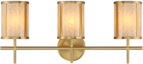 Savoy House 8-2055-3-322 Camden Contemporary Warm Brass 3-Light Bath Lighting Fixture