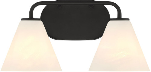 Savoy House 8-2988-2-BK Blair Contemporary Matte Black 2-Light Bath Light Fixture