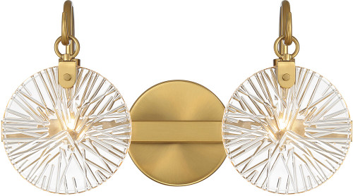 Savoy House 8-3981-2-322 Addison Contemporary Warm Brass 2-Light Vanity Light Fixture