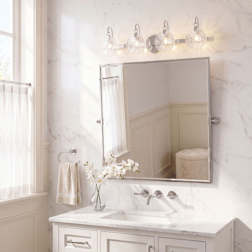 Savoy House 8-3981-4-11 Addison Contemporary Polished Chrome 4-Light Bath Lighting Fixture