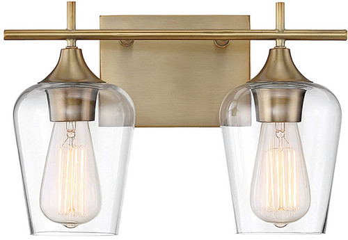 Savoy House 8-4030-2-322 Octave Modern Warm Brass 2-Light Lighting For Bathroom
