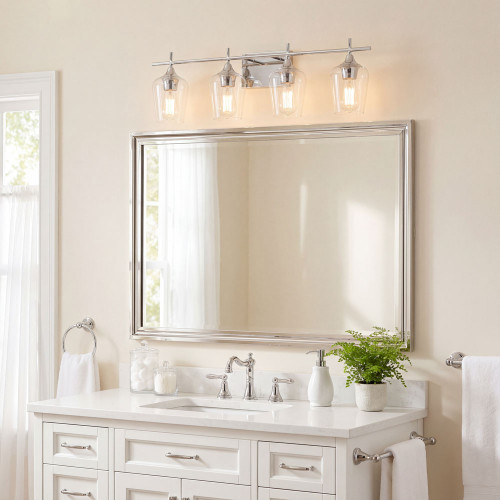 Savoy House 8-4030-4-11 Octave Modern Polished Chrome 4-Light Bath Sconce
