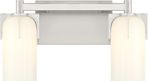 Savoy House 8-4128-2-SN Caldwell Modern Satin Nickel 2-Light Bathroom Vanity Lighting