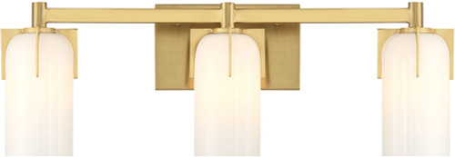 Savoy House 8-4128-3-322 Caldwell Modern Warm Brass 3-Light Bath Lighting